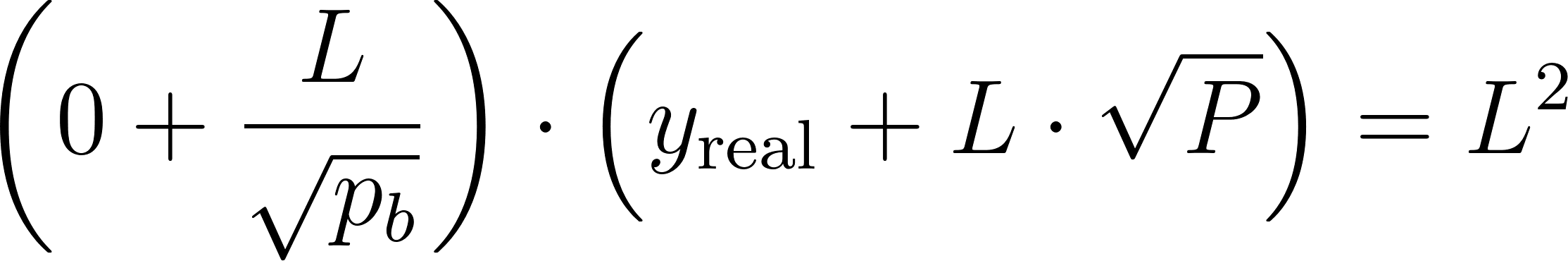 Substituting into the real reserves equation to solve for yreal